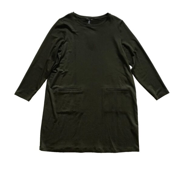 Eileen Fisher Dresses & Skirts - NWT Eileen Fisher Tencel Stretch Terry Dress Womens Large P Petite LP Green NEW